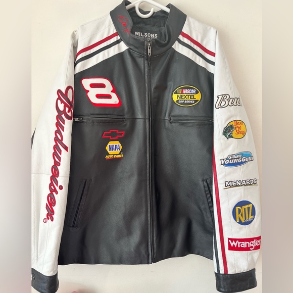 RARE Vintage Budweiser Wilsons Leather Chase Men’s Leather Jacket Size XL - Picture 1 of 9